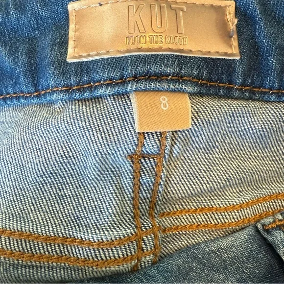 KUT From The Kloth Womens Meg Fab AB Wide Leg High Rise Jeans Size 8 Blue Denim - Picture 10 of 10